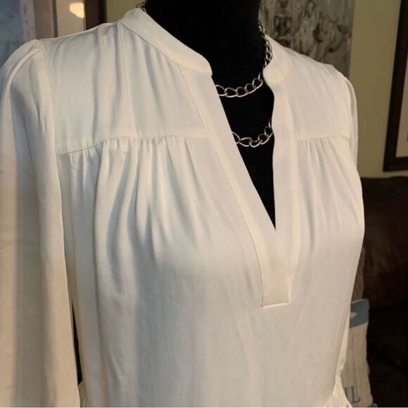 EXPRESS NWT Boho Ivory 3/4 Sleeve Midi Dress M - Picture 7 of 16